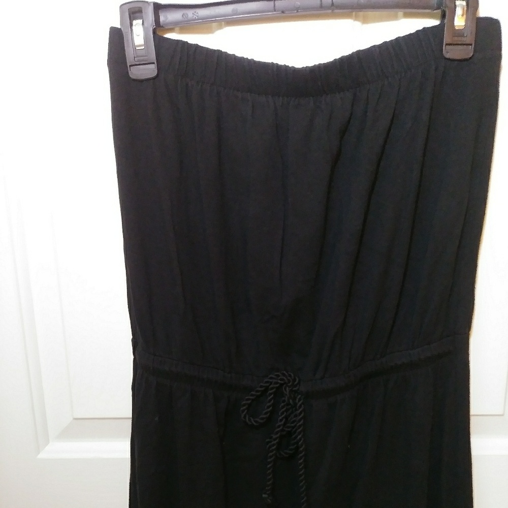 Strapless black dress!